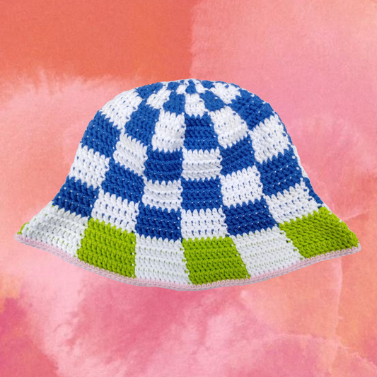 Checker Cotton Bucket Hat