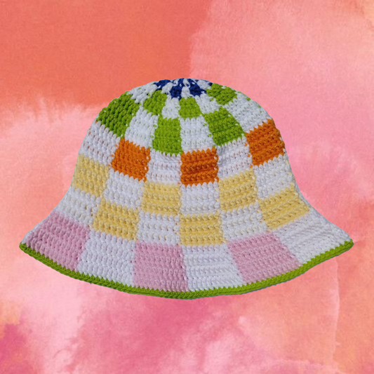 Checker Cotton Bucket Hat